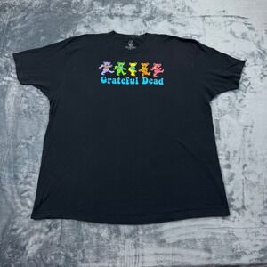Grateful Dead Dancing Bears Graphic T-Shirt Mens 3XL Black Cotton 2021 Official